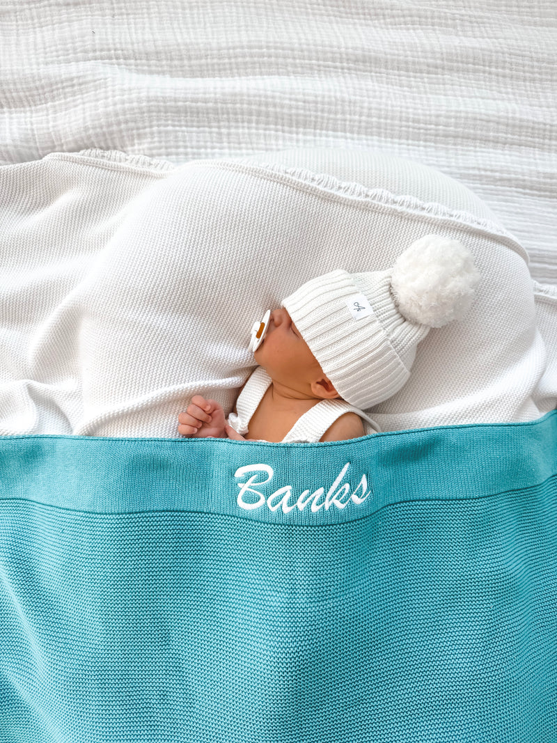 Teal - Personalised Broadside Blanket