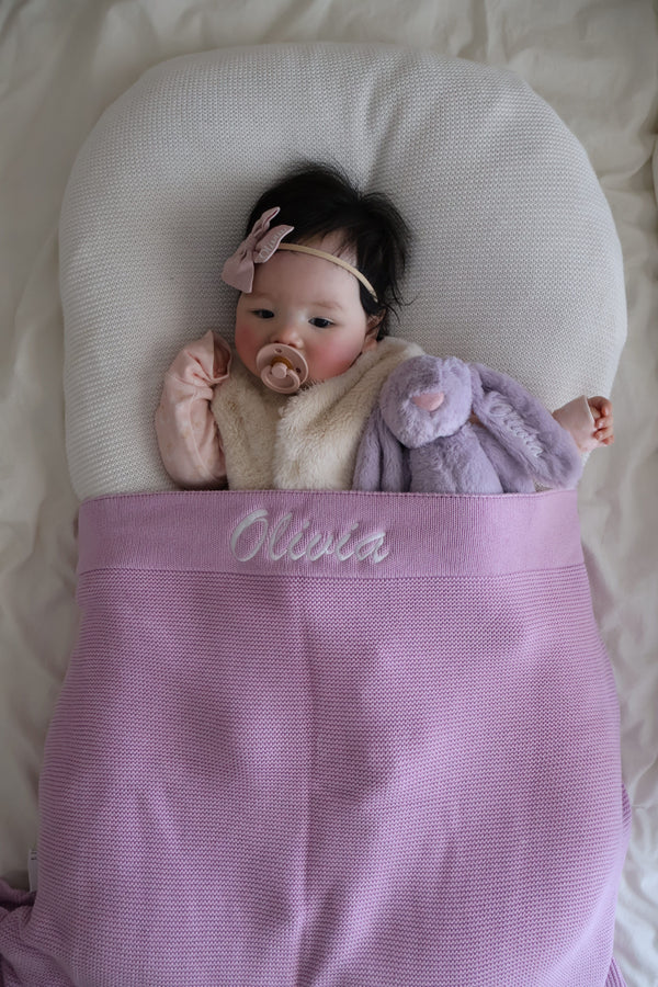 Lilac - Personalised Broadside Blanket