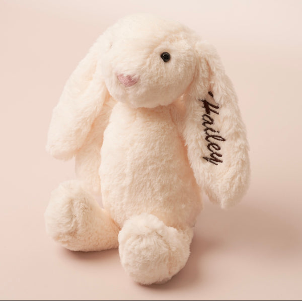 Cream Personalised Plush Bunny
