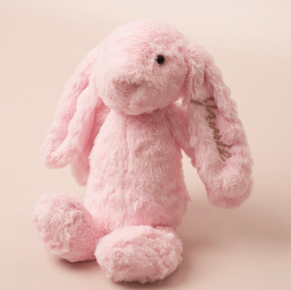 Pink Personalised Plush Bunny