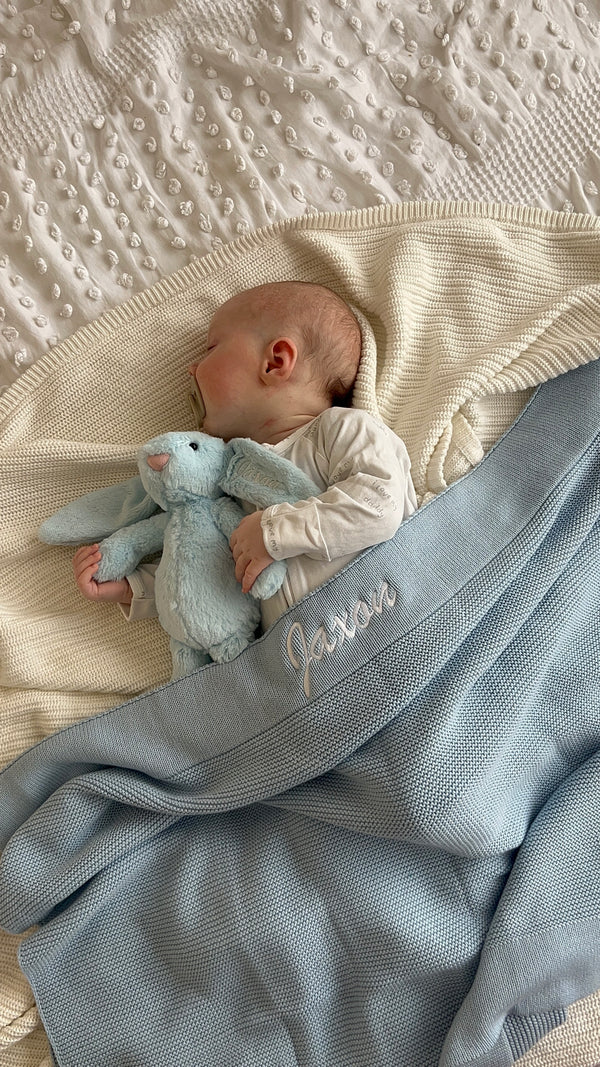 Powder Blue - Personalised Broadside Blanket