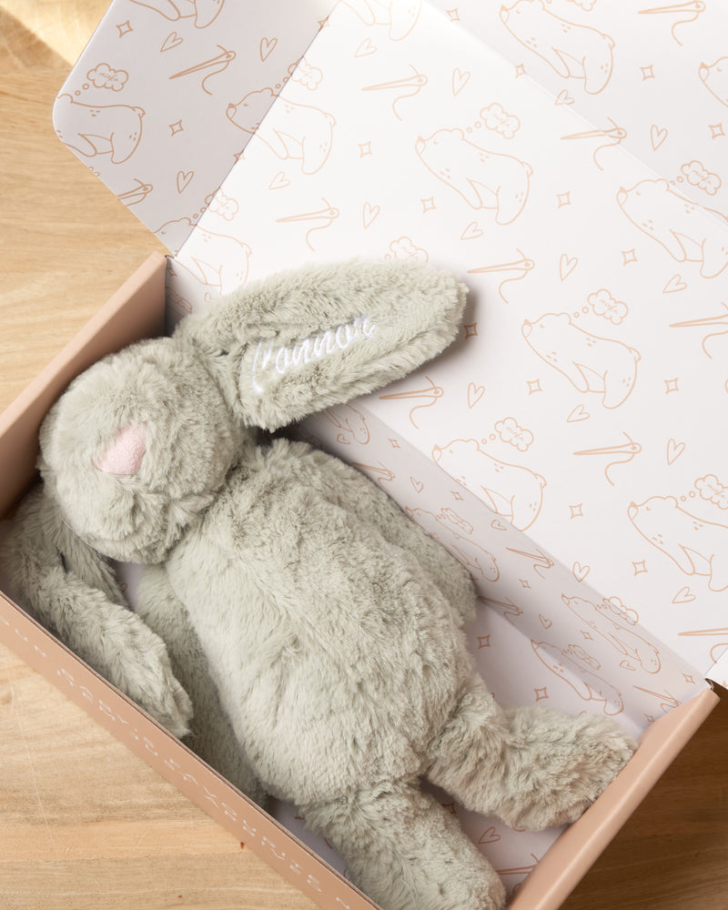 Sage Personalised Plush Bunny